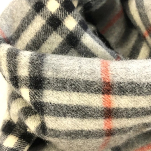 Burberrys Check 100% Cashmere Stole Scarf MultiColor/grey - Picture 4 of 10